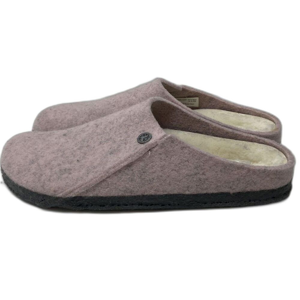 Birkenstock Zermatt Shearling Slippers Soft Pink Wool Women's 11 Men's 9 L11 M9 - Picture 3 of 9